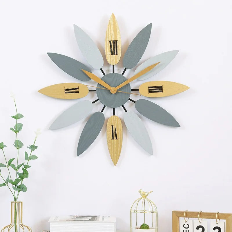 Scandinavian Sunburst Wall Clock | Folia