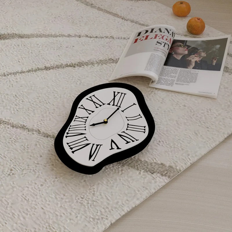 Organic-Shaped Wall Clock with Roman Numerals | Dalvo