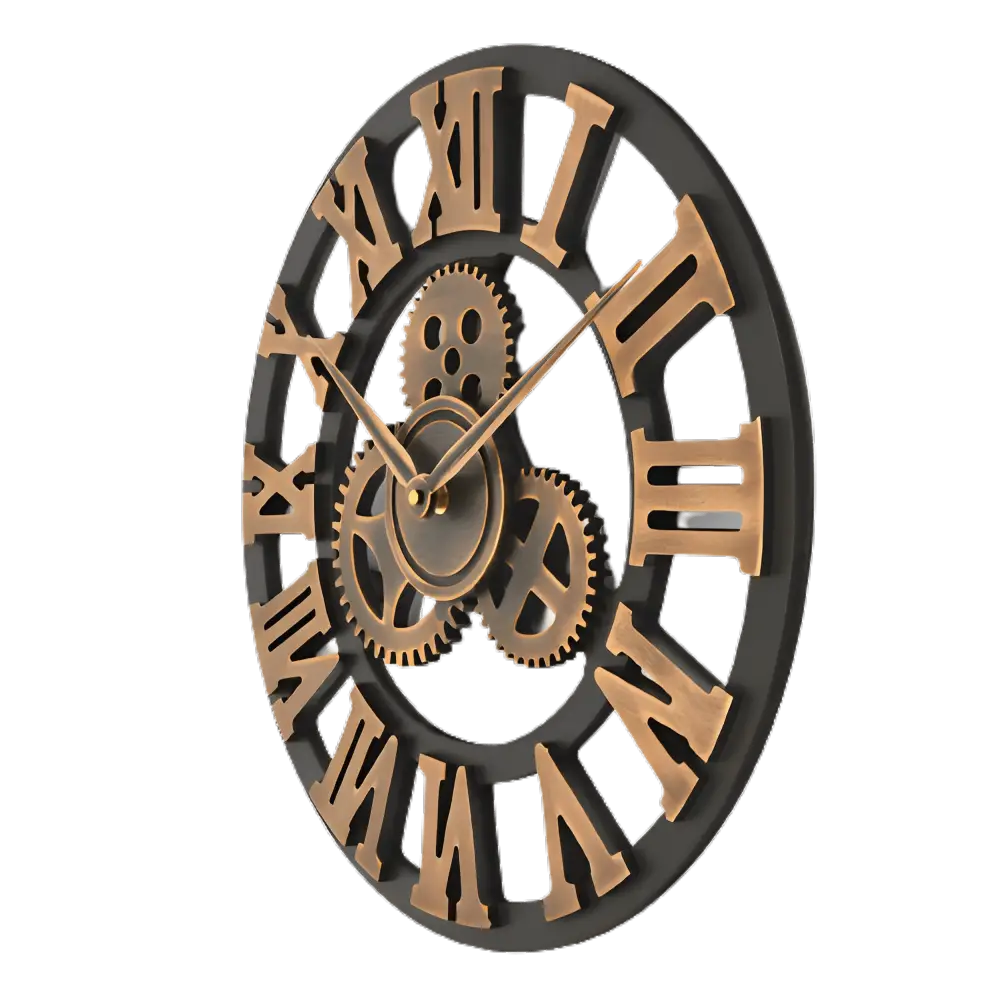 Roman Numeral Gears Wall Clock | Galdo