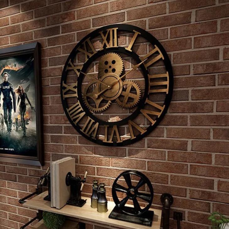 Roman Numeral Gears Wall Clock | Galdo
