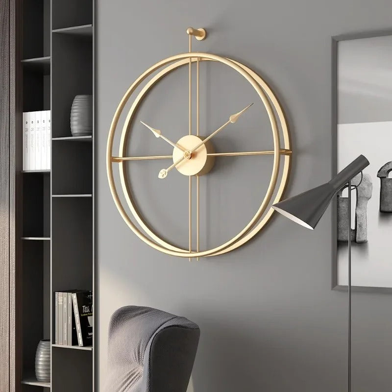 Round Gold Wall Clock Without Numbers | Orelo