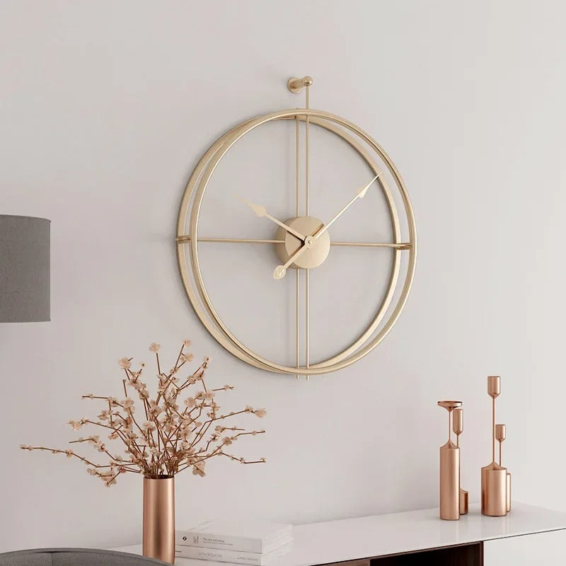 Round Gold Wall Clock Without Numbers | Orelo