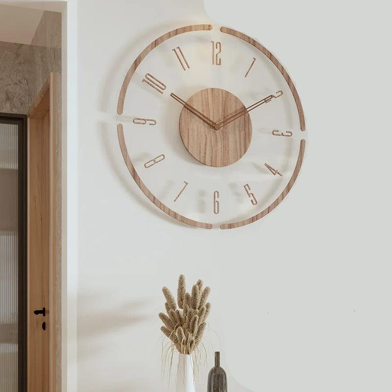 Transparent Wooden Wall Clock | Claro