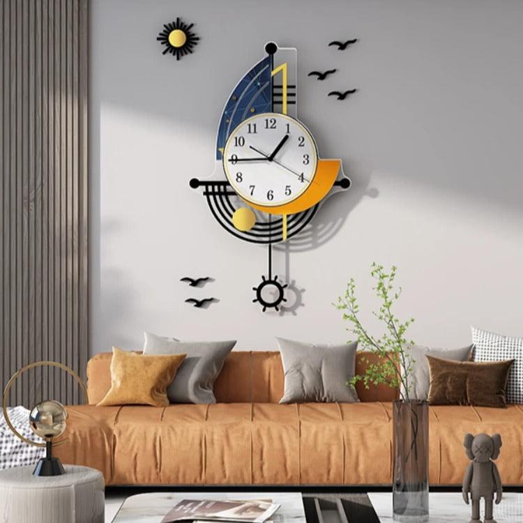 Colourful Geometric Design Wall Clock | Bauvo