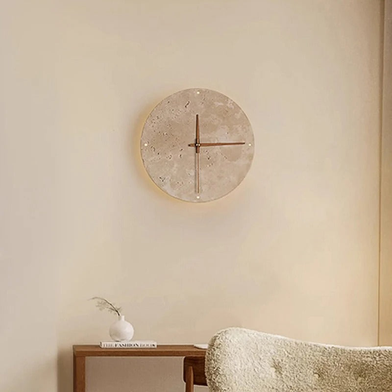 Travertine Wall Clock | Mileni