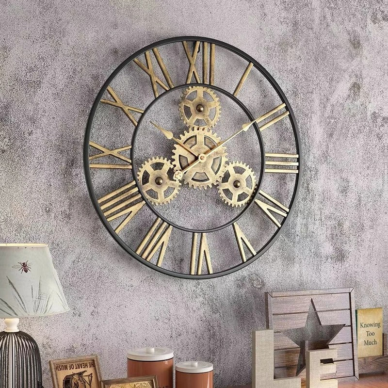 Industrial Cogs Wall Clock | Gearko