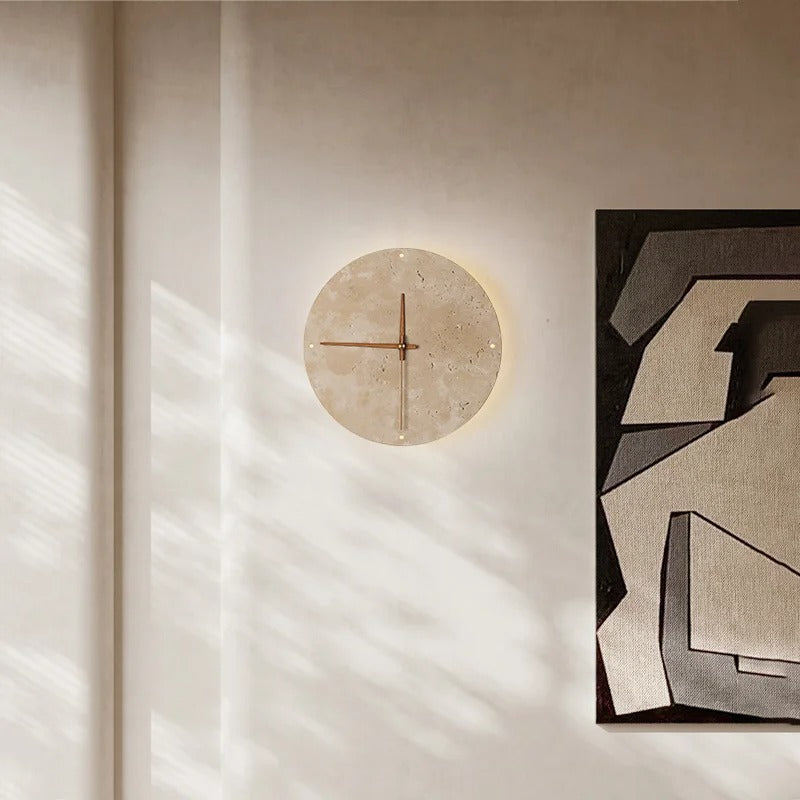 Travertine Wall Clock | Mileni