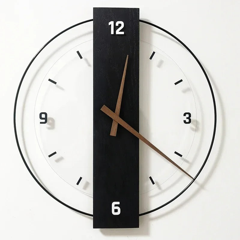 Round Wooden Wall Clock with Roman Numerals | Ravio