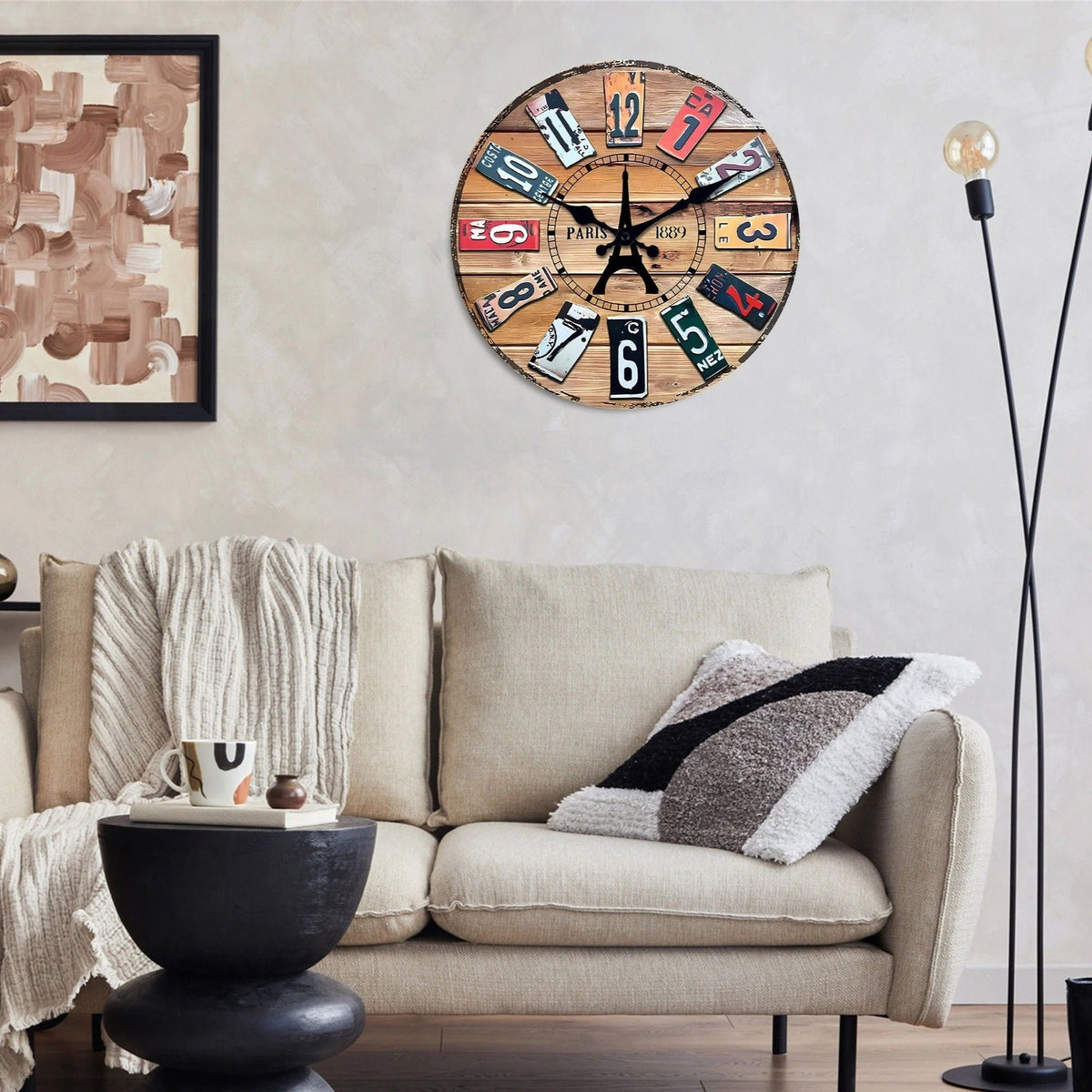 Vintage Paris Number Plate Wall Clock | Plako
