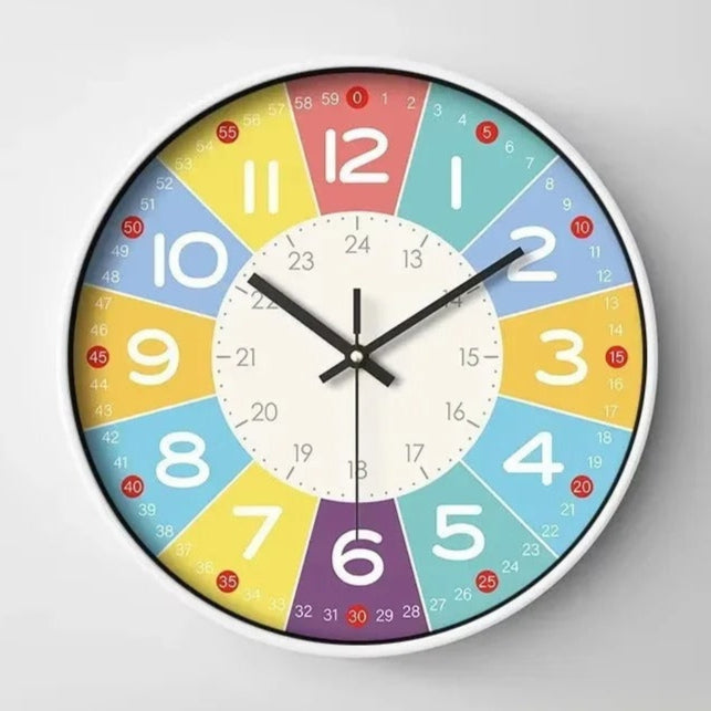 Children's Wall Clock for Learning to Tell the Time | Colo