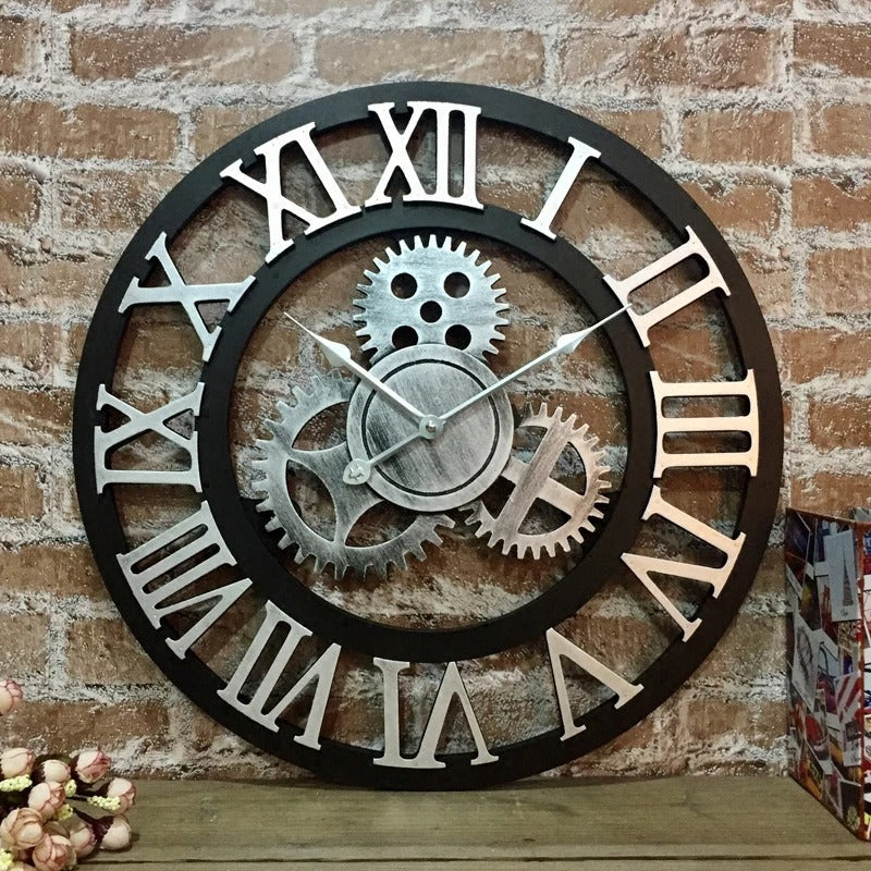 Roman Numeral Gears Wall Clock | Galdo