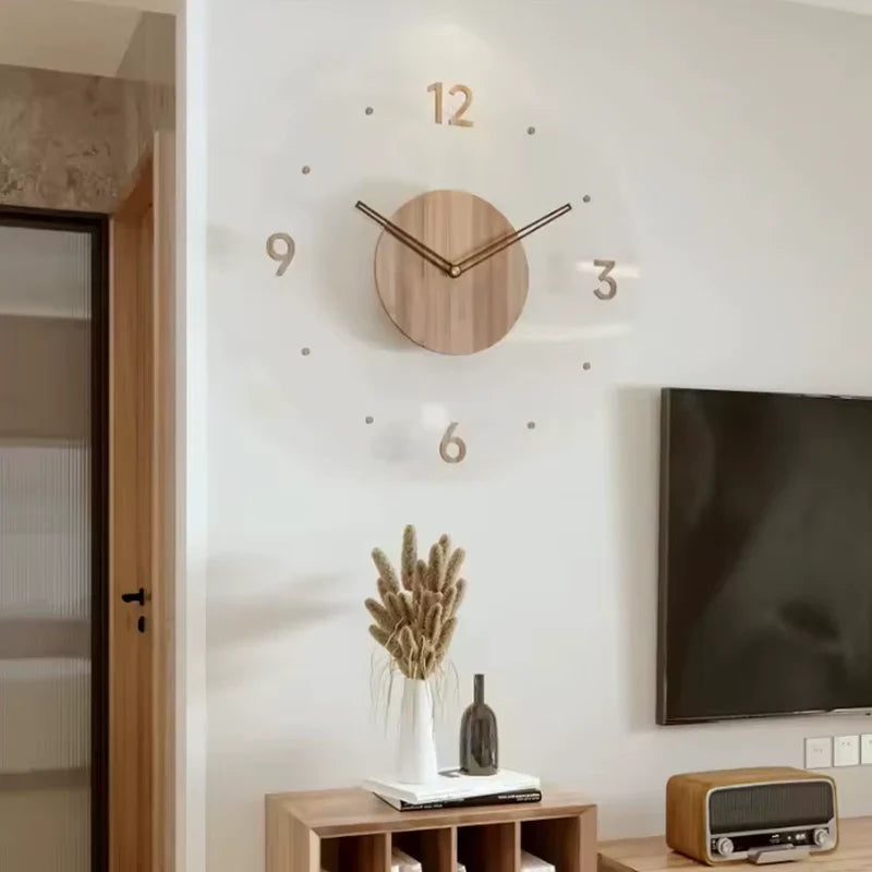 Transparent Wooden Wall Clock | Claro