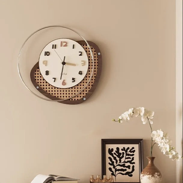 Modern Wood & Metal Wall Clock | Orva