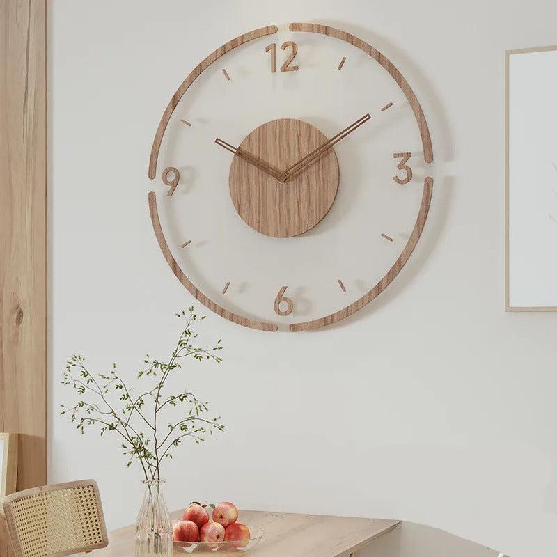 Transparent Wooden Wall Clock | Claro