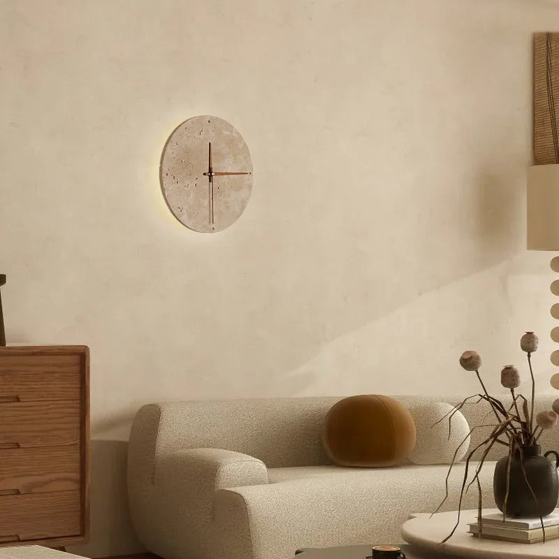 Travertine Wall Clock | Mileni
