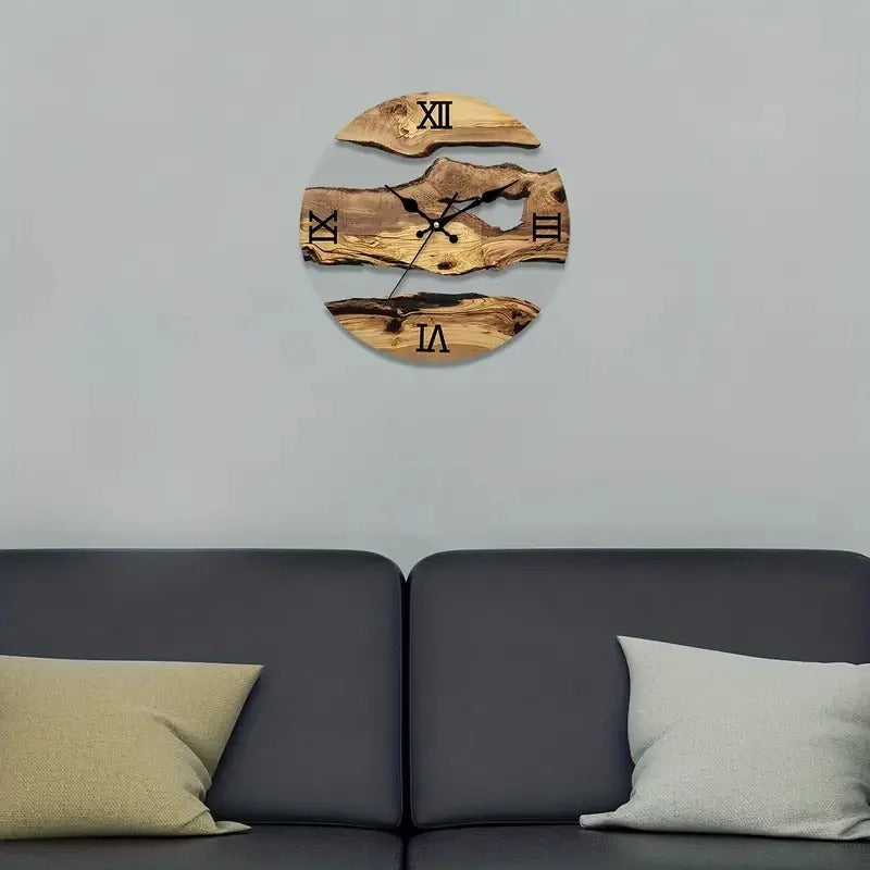 Wood and Epoxy Resin Wall Clock | Epova