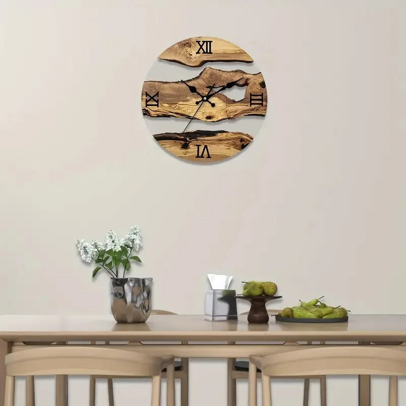 Wood and Epoxy Resin Wall Clock | Epova