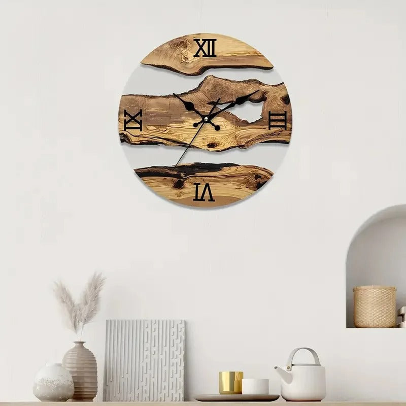 Wood and Epoxy Resin Wall Clock | Epova
