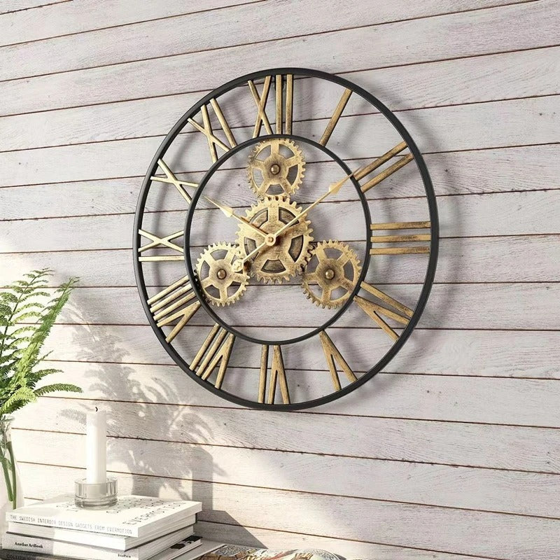 Industrial Cogs Wall Clock | Gearko