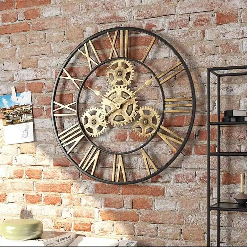Industrial Cogs Wall Clock | Gearko