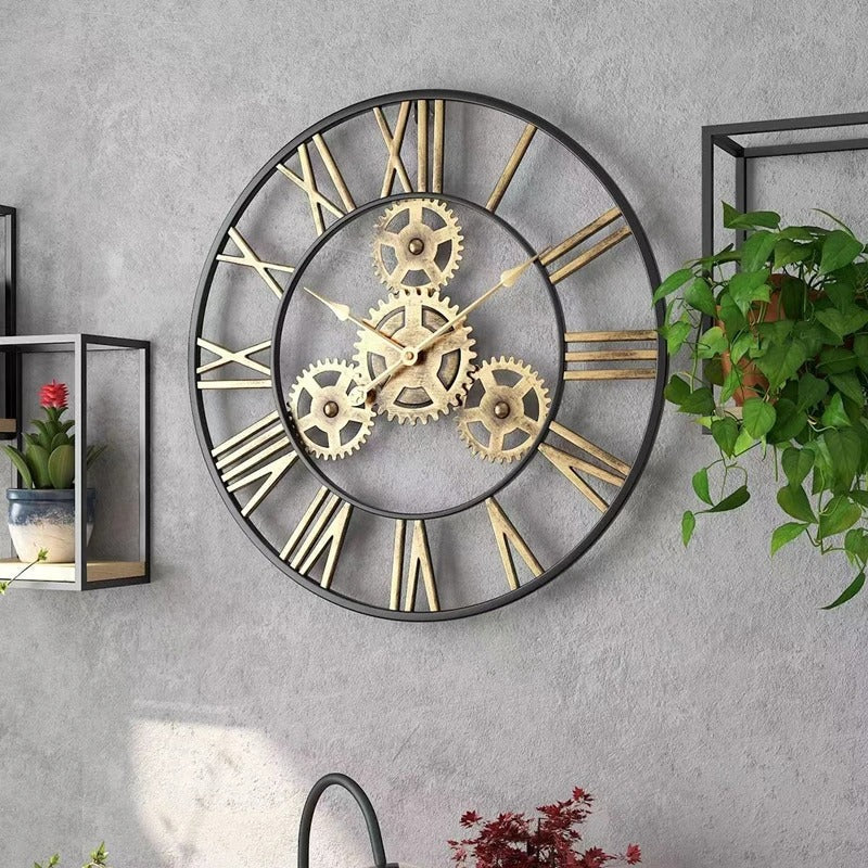 Industrial Cogs Wall Clock | Gearko