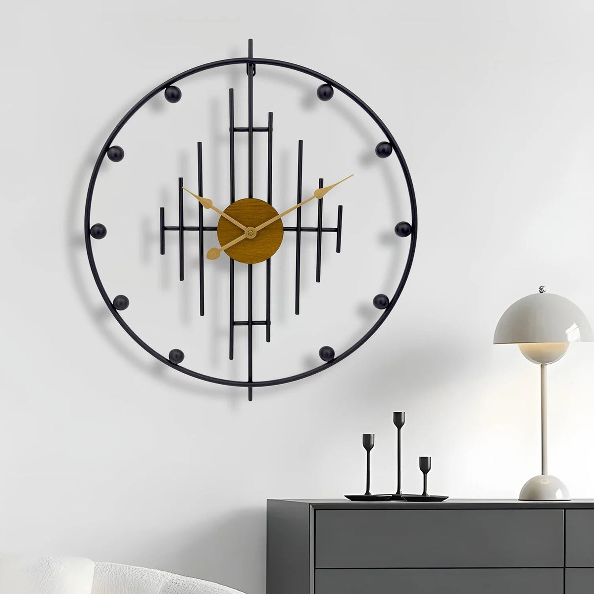 Numberless Black Metal Wall Clock | Axelo