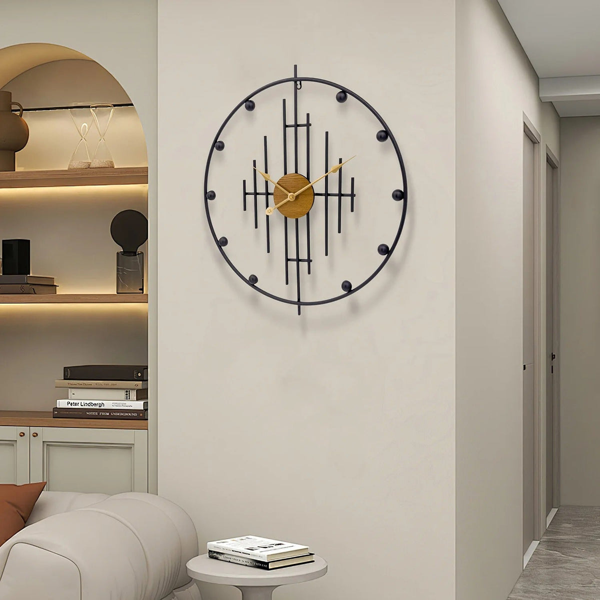 Numberless Black Metal Wall Clock | Axelo